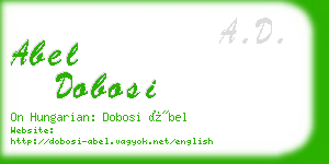 abel dobosi business card